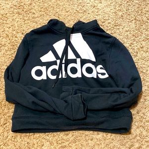 Black Cropped Adidas Hoodie